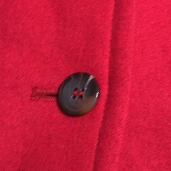 Harve Bernard Red Wool Blend Pea Coat Sz10P Career Old Money Preppy - Picture 7 of 13